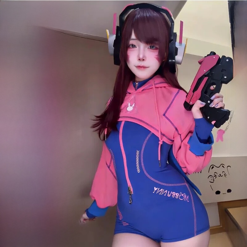  Cosplay Bunny Girl Song Hana  - Dva Cosplay Prop review and price